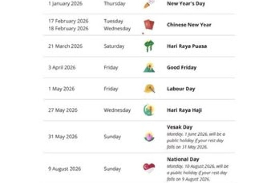 Lịch nghỉ năm 2026